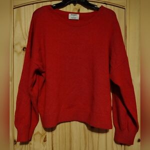 NWT Old Navy Women's Red Crewneck Knit Sweater Size XL So Soft